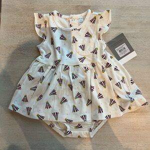 BRAND NEW Petit Lem Matching Dress / Bloomers Set, Size 3 Months